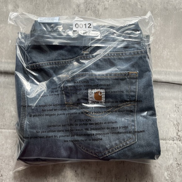 Carhartt Jeans Men's 40x32 Relaxed Fit Blue Denim Workwear 101483-968 Y2k - Picture 10 of 10